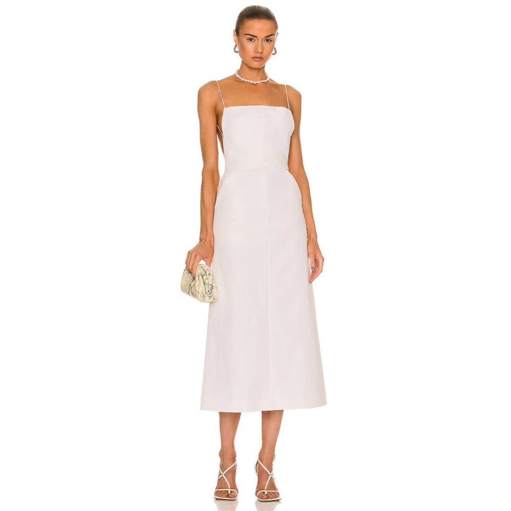 Christopher Esber Apron Midi Dress in Ivory